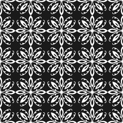 Geometric abstract background. Seamless black and white pattern. Vector illustration for wallpaper, fabric, oilcloth, textile, wrapping paper and other design