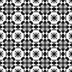 Geometric abstract background. Seamless black and white pattern. Vector illustration for wallpaper, fabric, oilcloth, textile, wrapping paper and other design