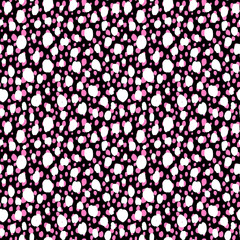  Polka Dot pattern.Textile ink brush strokes texture in doodle grunge style.