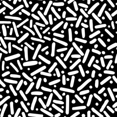 Memphis style hand drawn textured seamless pattern