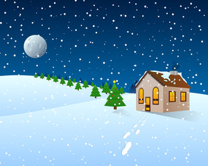 Winter Christmas Vector Illustration