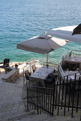 Restaurant im Hochformat