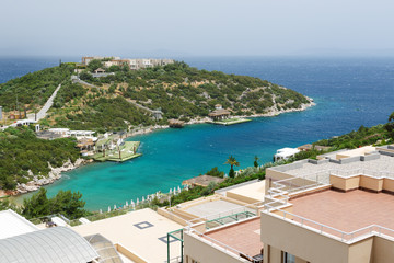 The beach at luxury hotel, Bodrum, Turkey