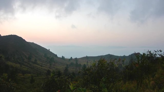 Morning rugged landscape next to El Chichonal volcano, Chiapas, Mexico