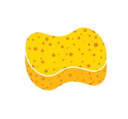 Bath or kitchen sponge icon isolated.