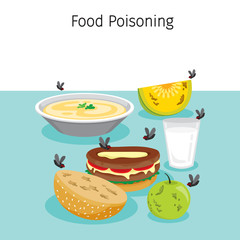 Many Flies flying Around Food, Drink And Fruits, Stomach, Internal Organs, Body, Physical, Sickness, Anatomy, Health