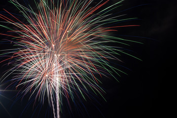 Fireworks light up the sky with dazzling display