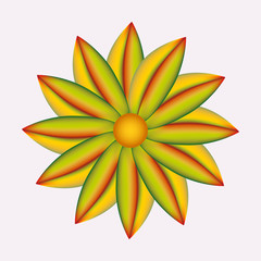 Abstract  color mesh flower