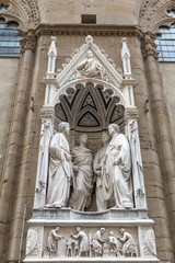 Church Orsanmichele in Florence - Statues of Quattro Santi Coronati
(Four Crowned Martyrs or Four Saints) by Nanni di Banco in 1408