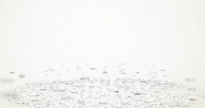 Thank you words particles with alpha channel