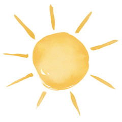 watercolor sun