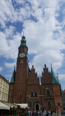 Fototapeta na wymiar Lookout tower of the Church of the Garrison Wroclav Poland Europe