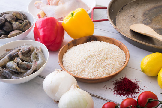 ingredients for paella