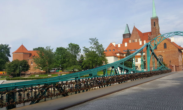 Bridge with Locks Wroclav Poland Europe © Jakub