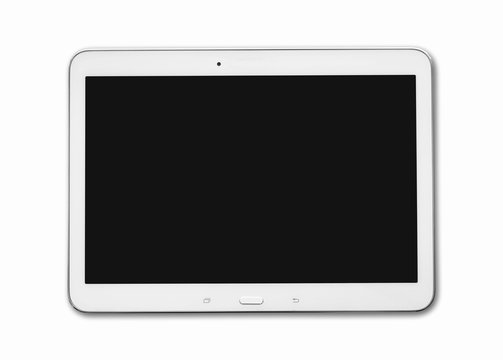 Modern computer tablet with dark screen
