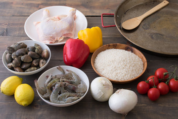 ingredients for paella