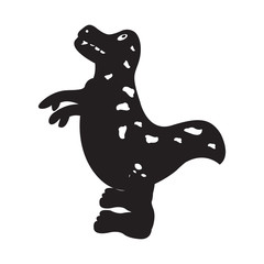 Isolated silhouette of a dinosaur toy, Vector illustration