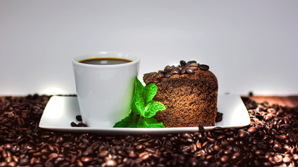 Brazilian cake and coffee