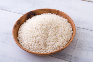 Fototapeta na wymiar bomba rice for paella