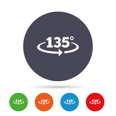 Angle 135 degrees sign icon. Geometry math symbol.