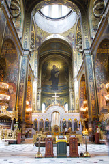 Fototapeta na wymiar St. Vladimir's Cathedral Kiev, Ukraine. Interior inside. The Vladimir Cathedral painted by Victor Vasnetsov