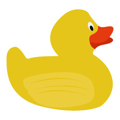 Isolated rubber duck on a white background, Vector illustration