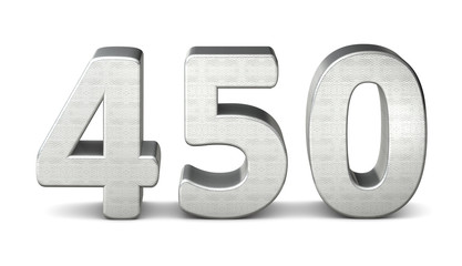 450 zahl silber 3d number silver struktur