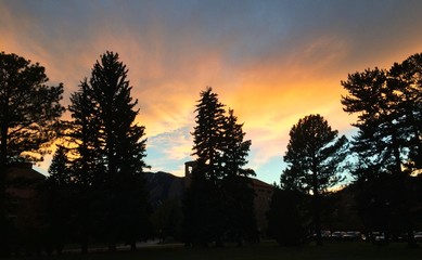 Mountain Town Sunset