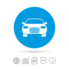 Car sign icon. Delivery transport symbol.