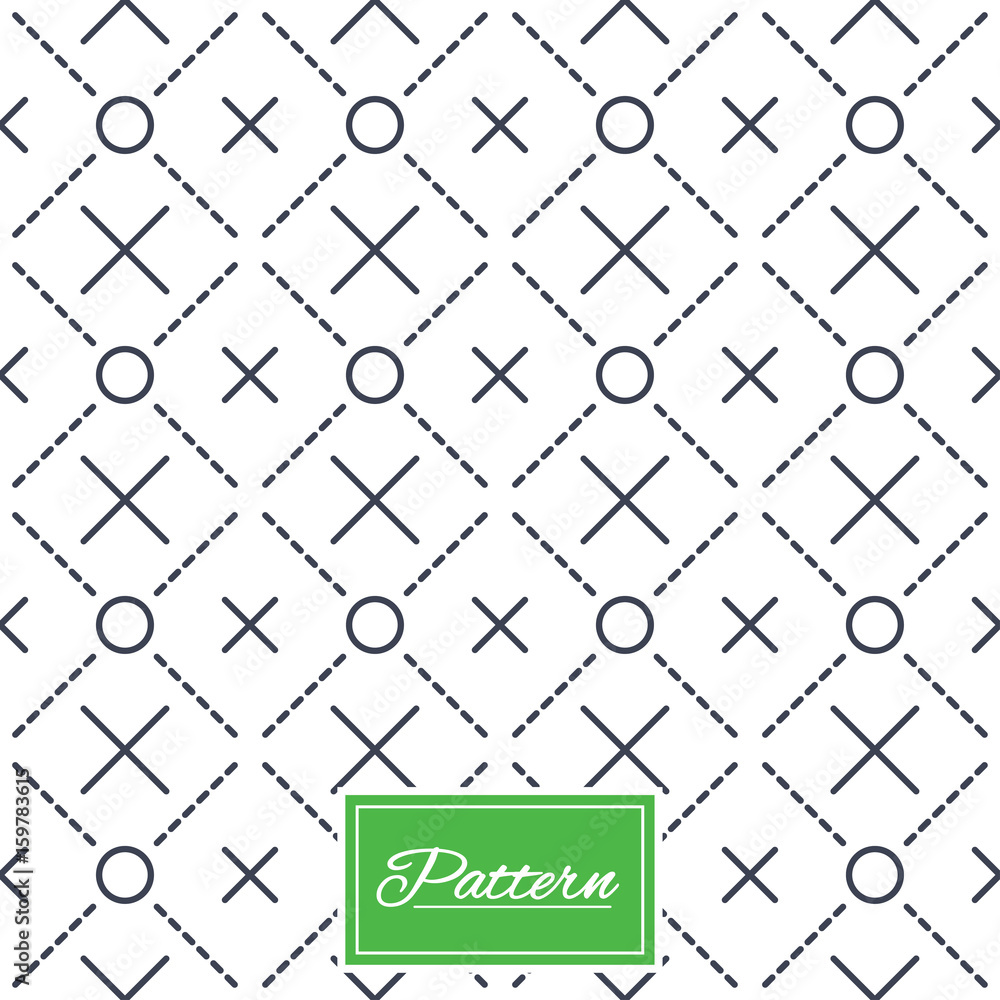 Poster circles grid stripped seamless pattern.