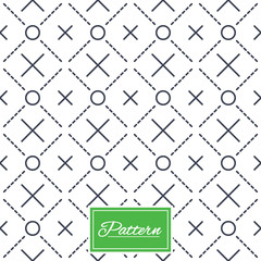 Circles grid stripped seamless pattern.