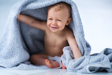 Baby after washing