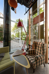 Interior of a urban cafe restaurant