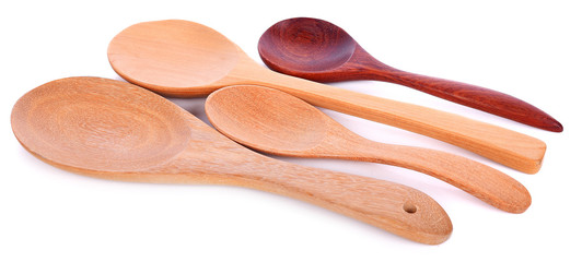 Wooden Spoon isolated on white background