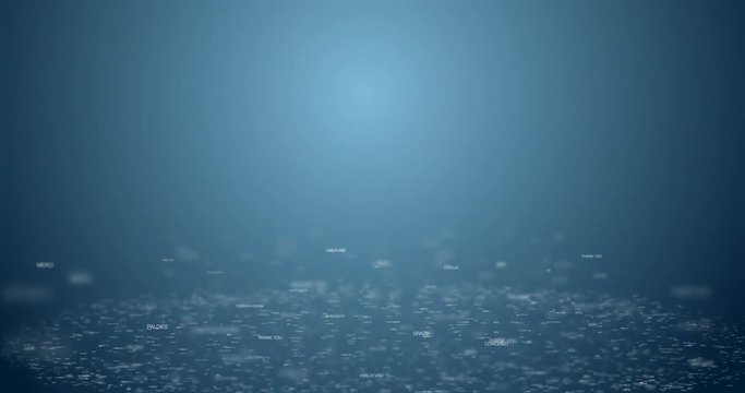 Thank you words particles with alpha channel