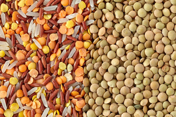 Mix Of Rice And Lentils