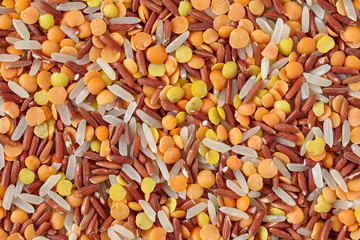 Mix Of Thai Rice And Lentils