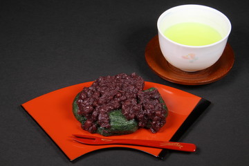 草餅とお茶