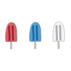 Red, White and Blue Popsicle
