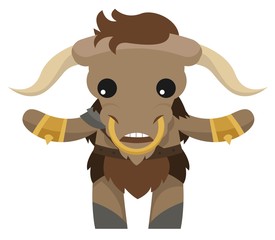 cute minotaur monster