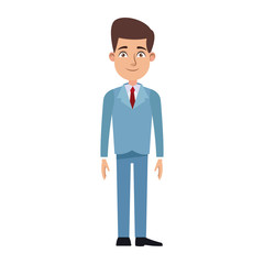 business man cartoon character young male professional vector illustration