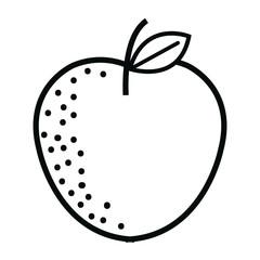 apple fresh fruit icon vector illustration design