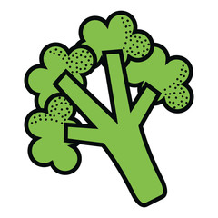 broccoli fresh vegetable icon vector illustration design