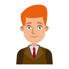 businessman profile male portrait man character vector illustration