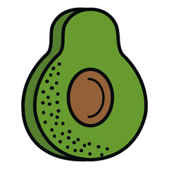 avocado fresh vegetable icon vector illustration design