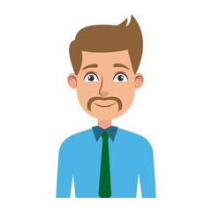 businessman profile male portrait man character vector illustration