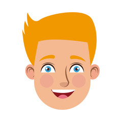 man cartoon face male facial expression vector illustration