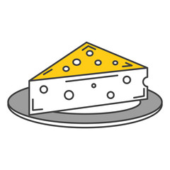 fresh cheese piece icon vector illustration design