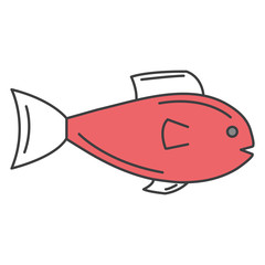 fish seafood isolated icon vector illustration design