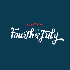 Happy Fourth of July Text Vector